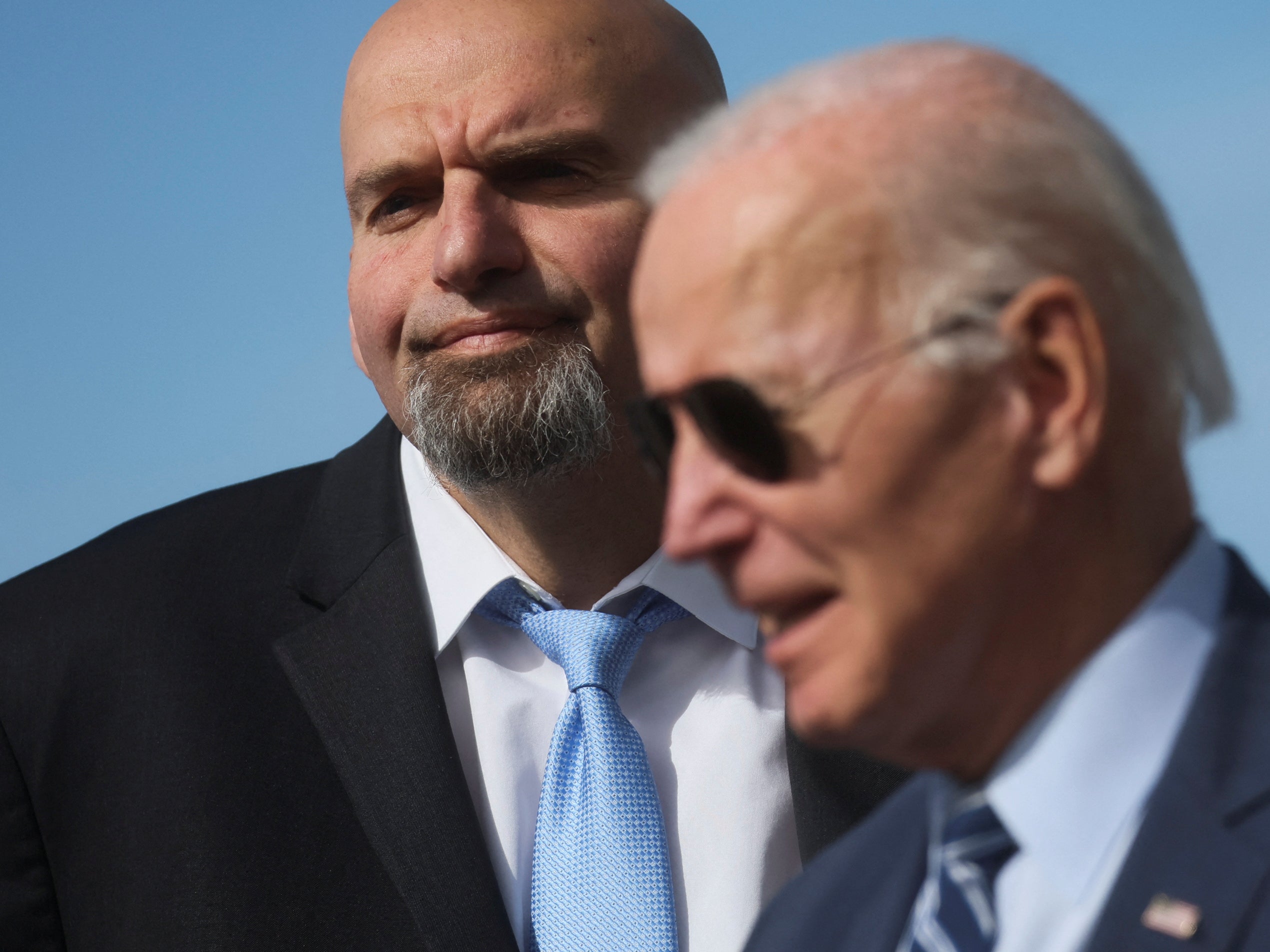 Joe Biden campaigning with John Fetterman in Pennsylvania