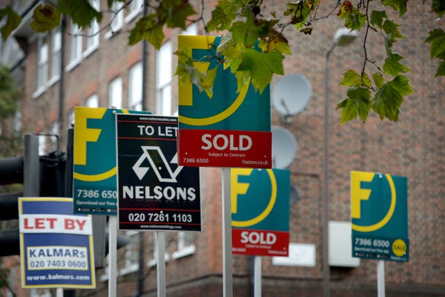 The number of homes sold in September was 37% lower compared with the same month a year earlier, according to HM Revenue and Customs figures (Anthony Devlin/PA)