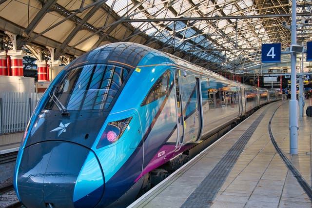 <p>A TransPennine Express train at Liverpool Lime Street Station</p>