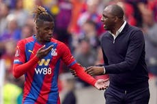 Patrick Vieira hopes Wilfried Zaha continues to feel the love at Crystal Palace