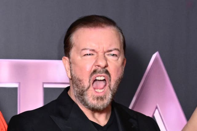 <p>Ricky Gervais, pictured at the National Television Awards in October 2022</p>