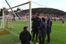 Ajax fined after goals for Arsenal tie were ‘10 centimetres too small’