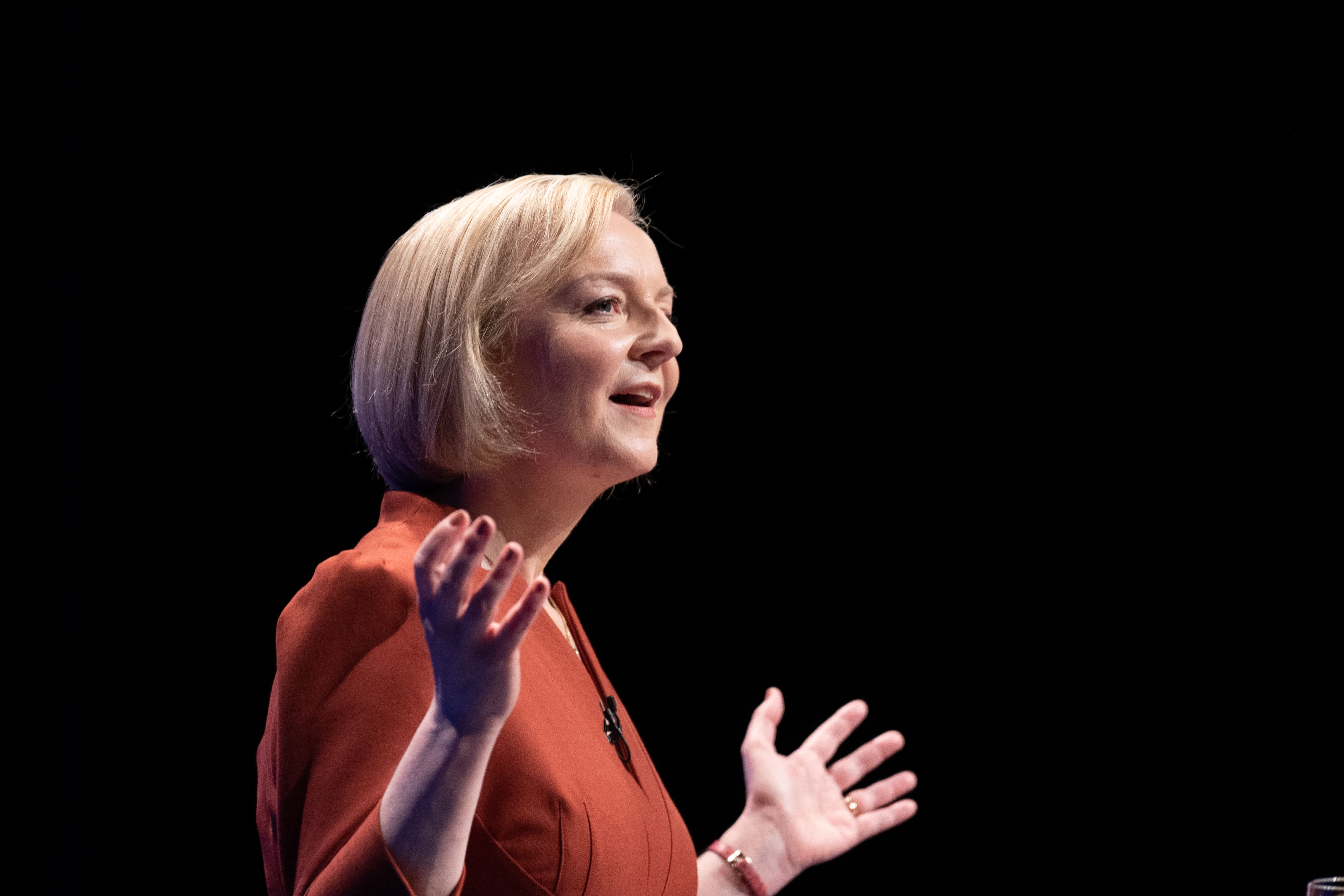 Prime Minister Liz Truss delivers her keynote speech to the Conservative Party annual conference at the International Convention Centre in Birmingham. Picture date: Wednesday October 5, 2022 (Stefan Rousseau/PA)