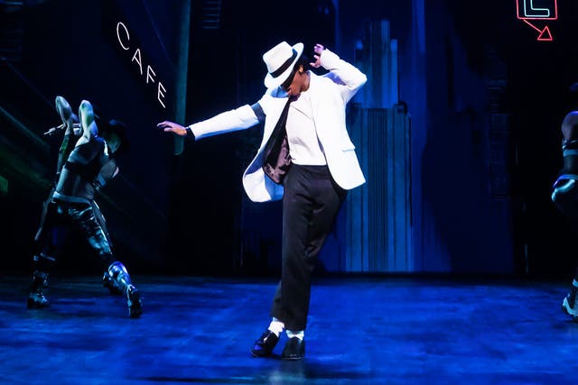 <p>Myles Frost as Michael Jackson in the Broadway production of ‘MJ: The Musical’ </p>