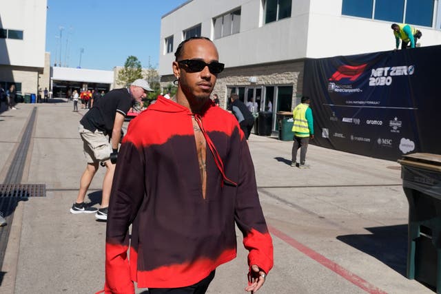 Lewis Hamilton finished third in opening practice at the US Grand Prix (Darron Cummings/AP)