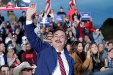 Pro-Trump conspiracist Mike Lindell cut off mid-sentence by his own attorney during interview