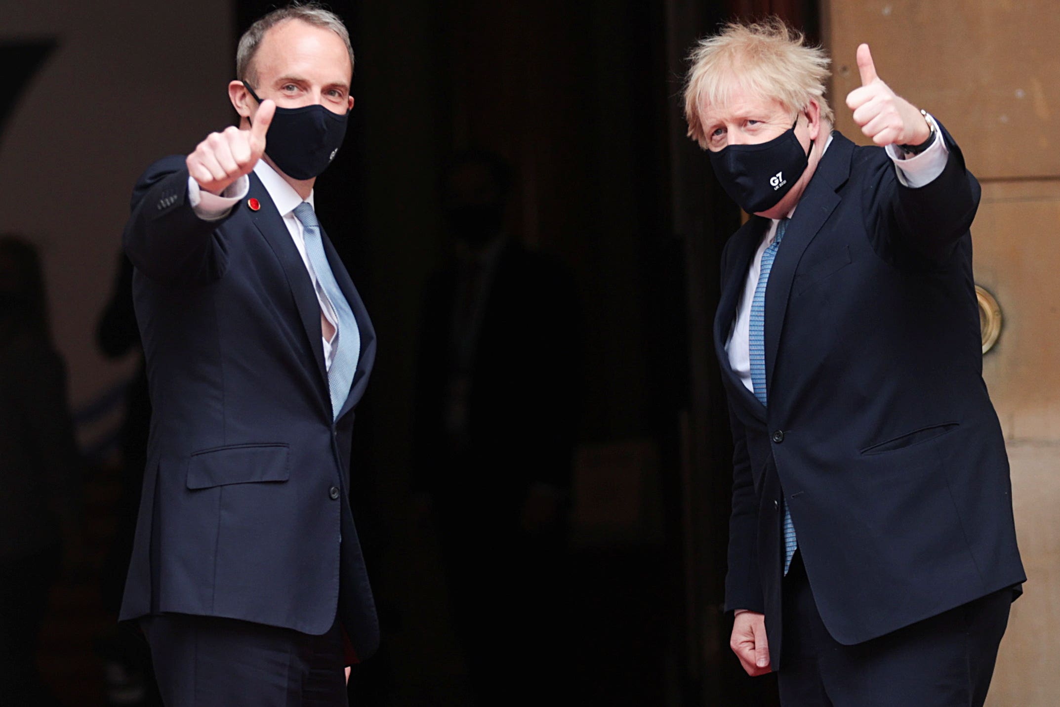 Boris Johnson, pictured with Dominic Raab, during his time in No 10