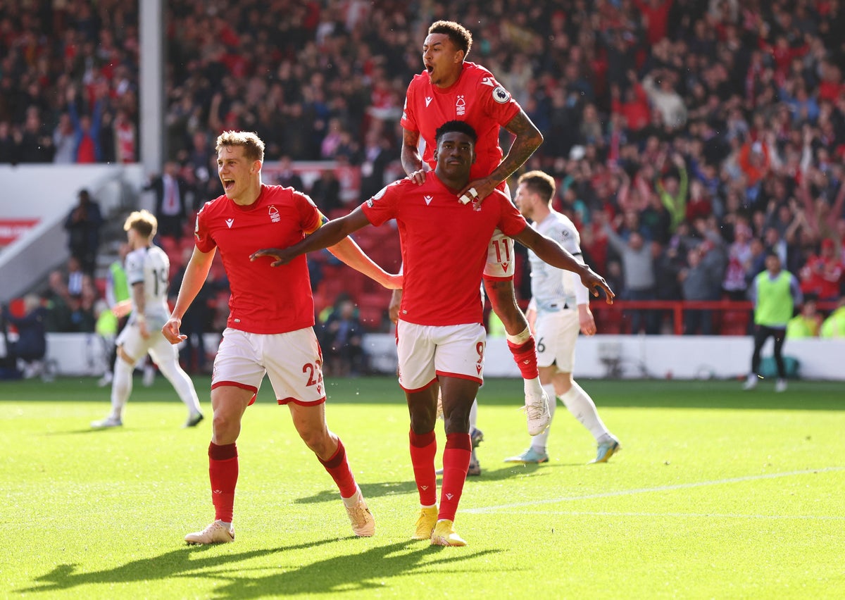 Nottingham Forest stun Liverpool to move off bottom of Premier League