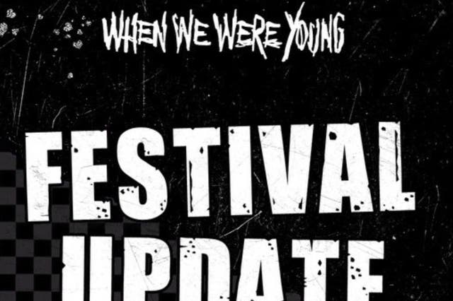 <p>The When We Were Young music festival in Las Vegas was cancelled due to high winds </p>