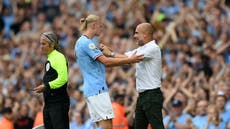 Pep Guardiola left speechless following Erling Haaland’s brace against Brighton