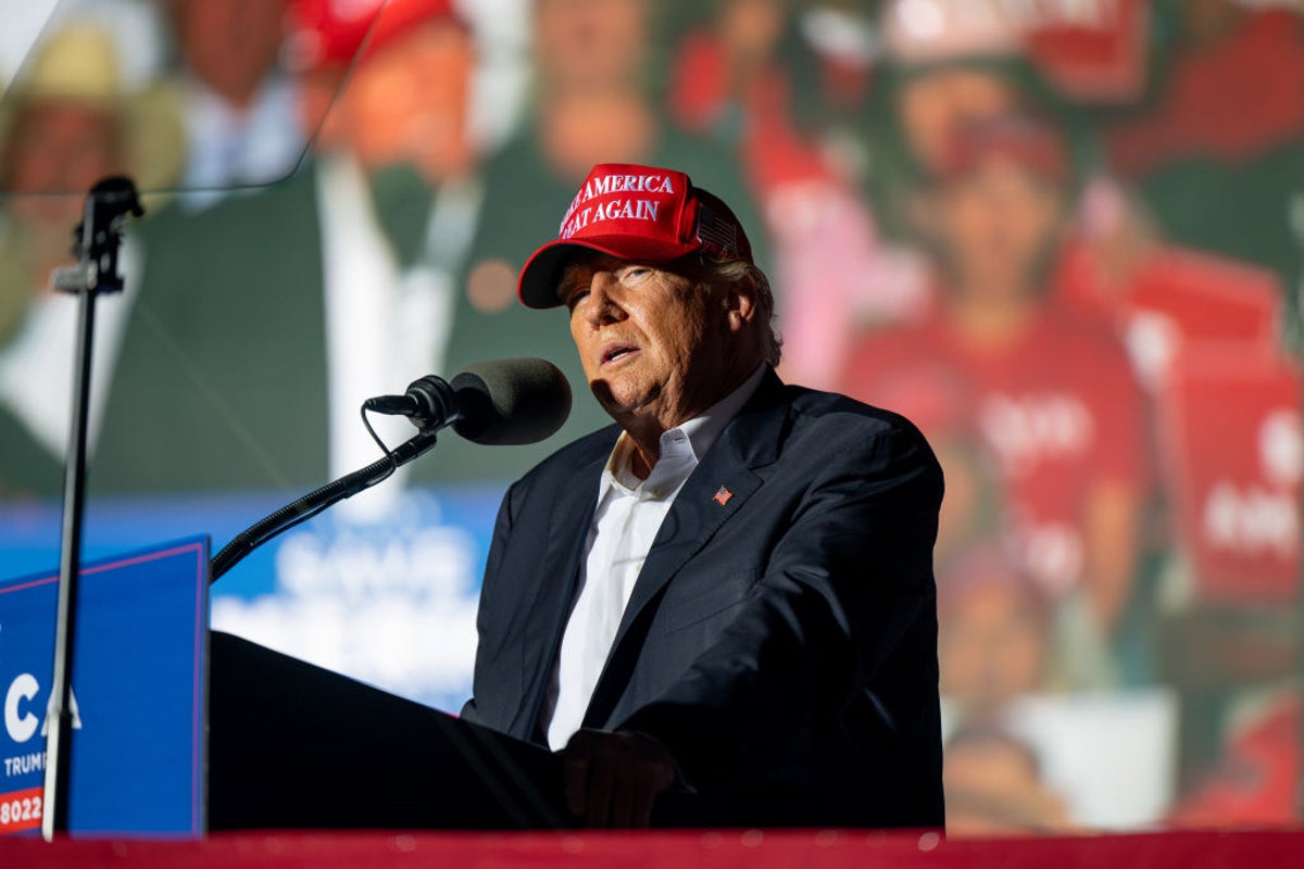 Trump rally crowd interrupts him by singing national anthem as he launches rant about Jan 6 subpoena