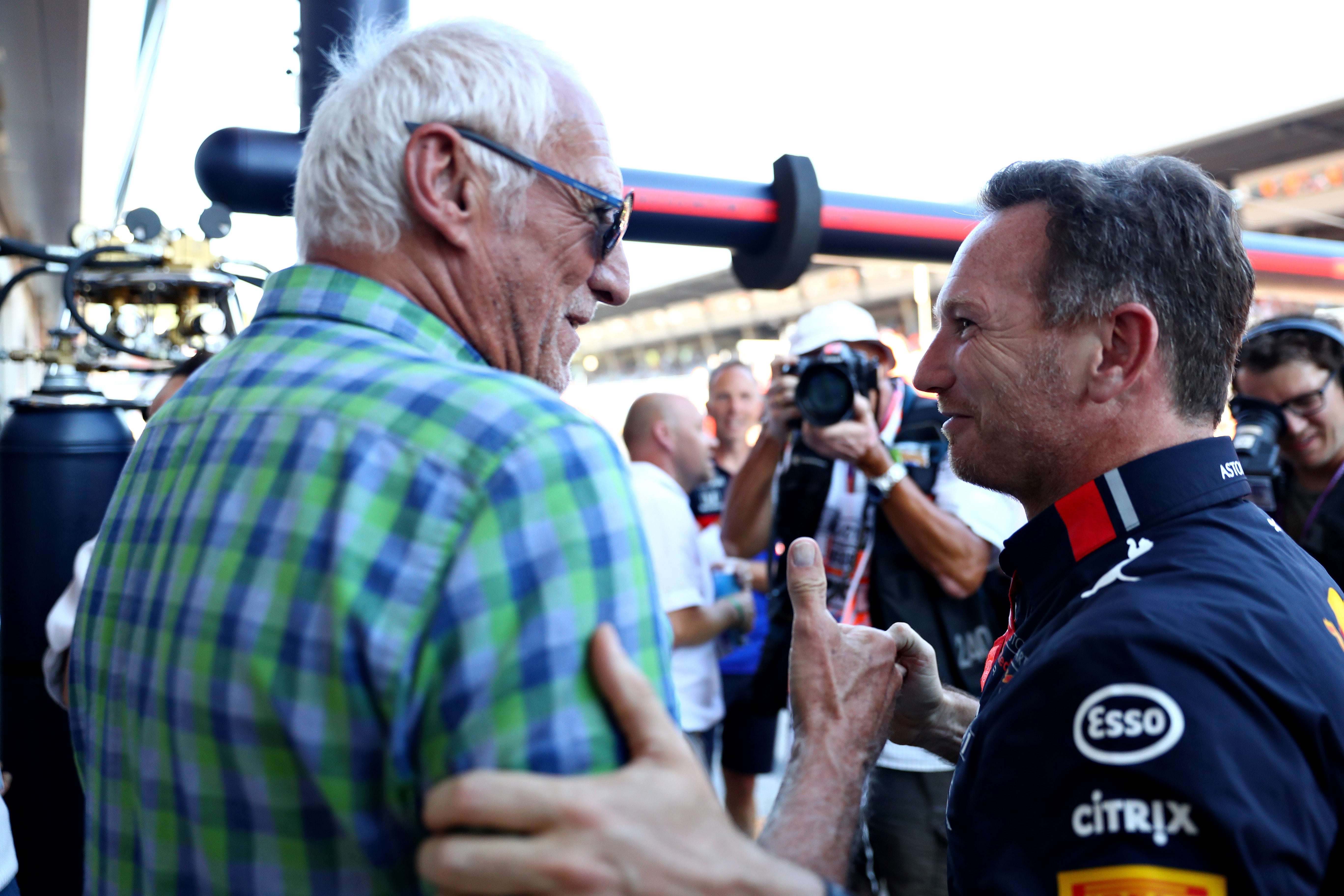 Red Bull co-owner Dietrich Mateschitz (left) died aged 78 following a long-term illness