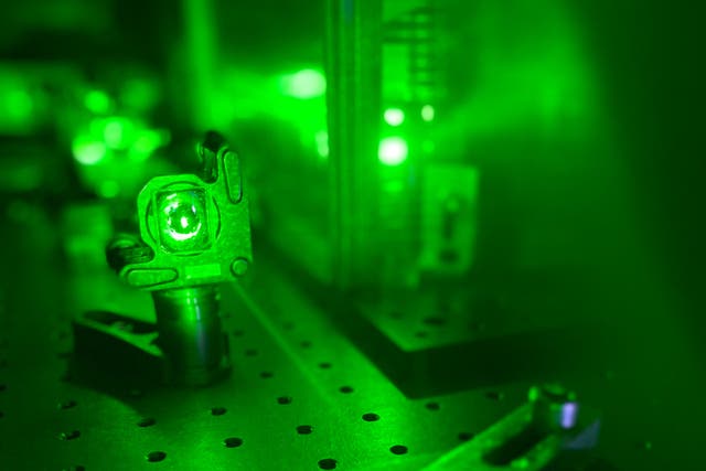The laser system, developed by Heriot-Watt University, could be used by astronomers in the hunt for new earth-like planets (Heriot-Watt University/PA)