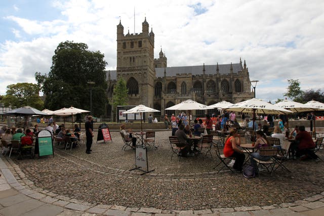 A view of Exeter Cathedral, as research suggests house prices have risen faster in cities than in surrounding areas (David Davies/PA)