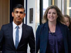 Rishi Sunak – live: Former chancellor wins leadership contest as Mordaunt drops out