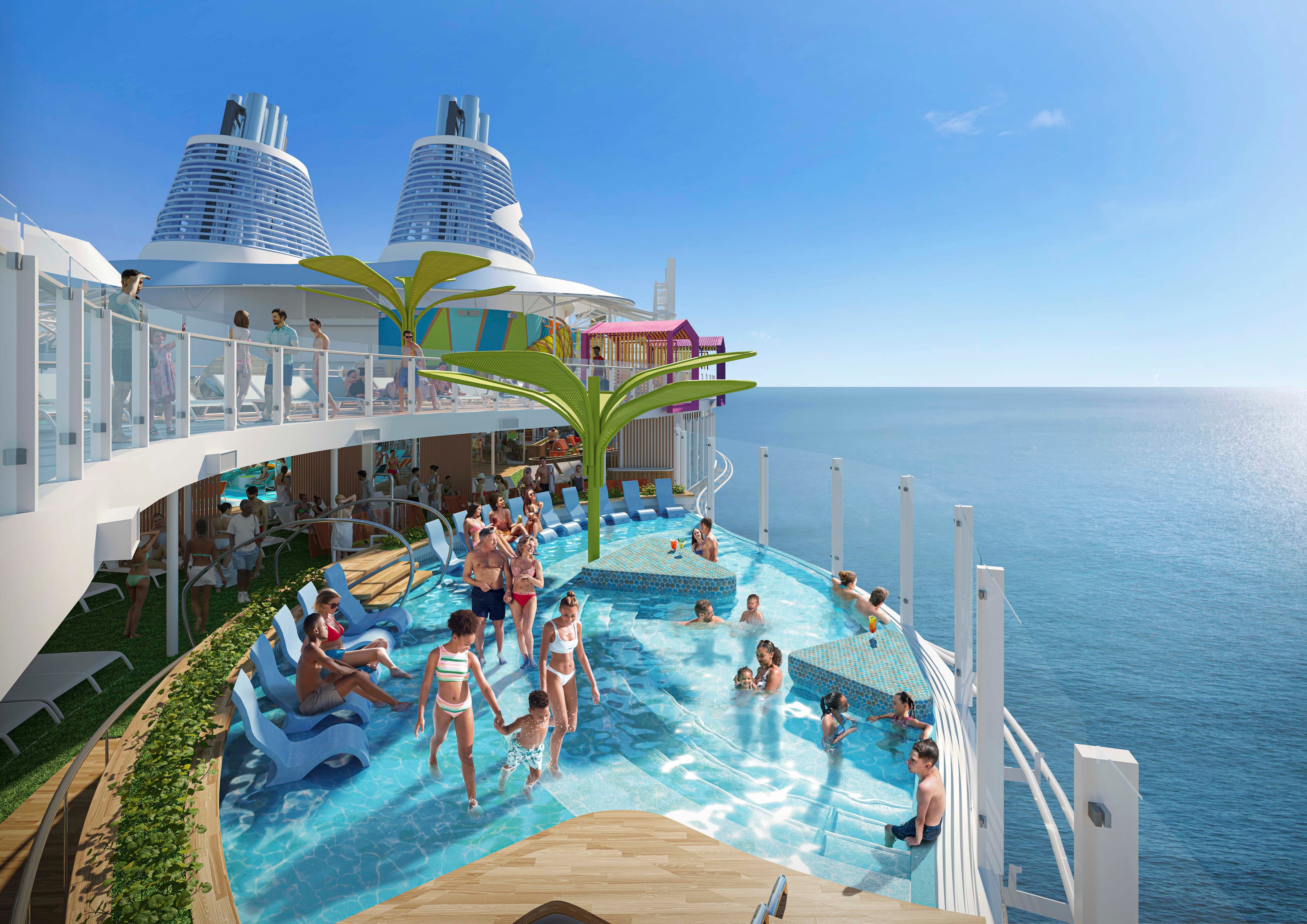 The ship will also hold the largest cruise ship water park
