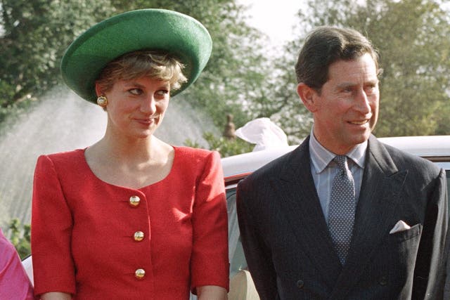 <p>Diana, Princess of Wales, and the then-Prince Charles announced their separation in 1992. Here, they are pictured in India in February that year</p>