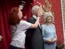 Just Stop Oil protesters arrested after throwing cake at King Charles III waxwork