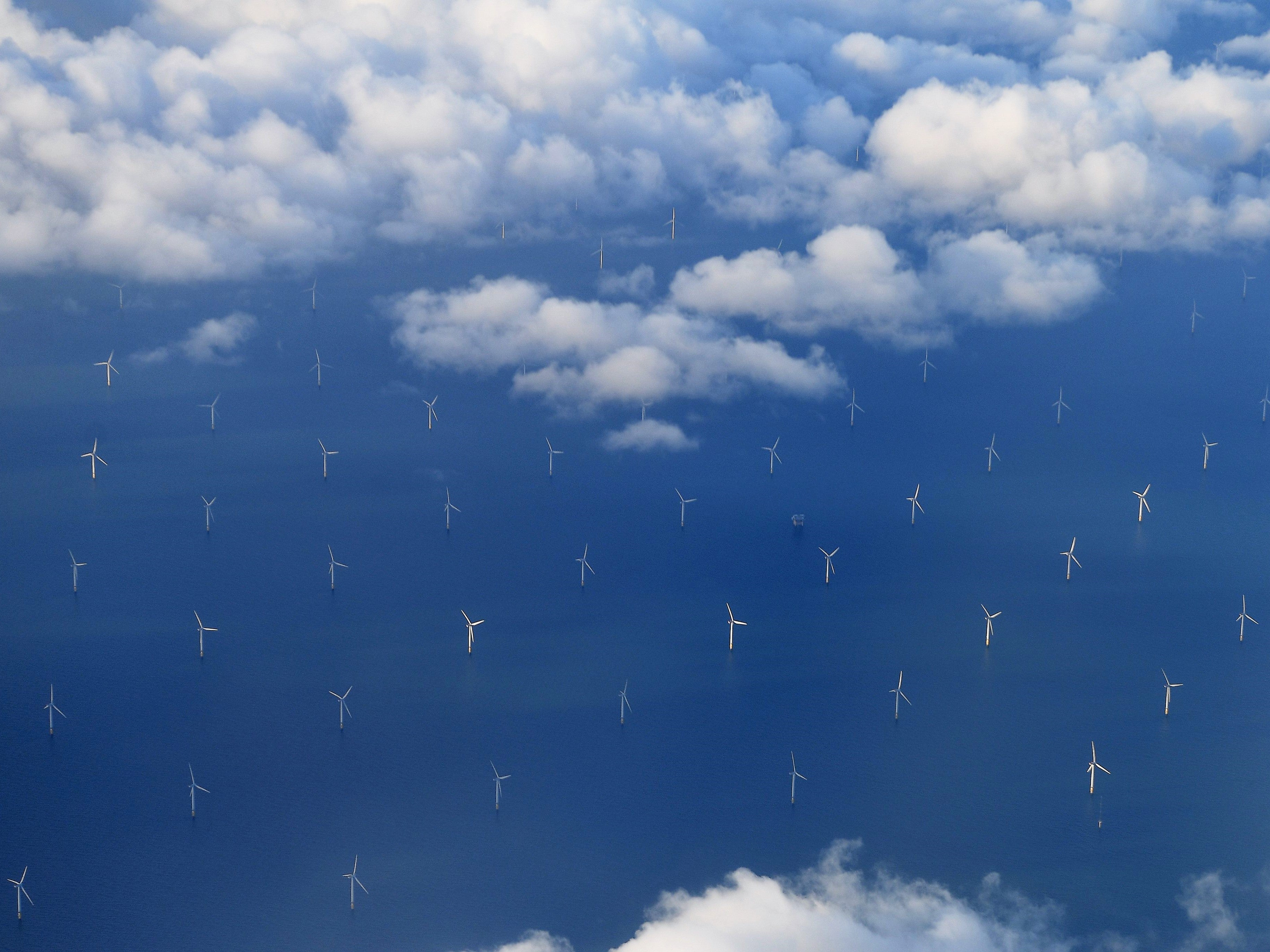 China’s proposed offshore windfarm will have more than 150-times the capacity of the UK’s Burbo Bank Offshore Wind Farm, pictured here on 8 November, 2017