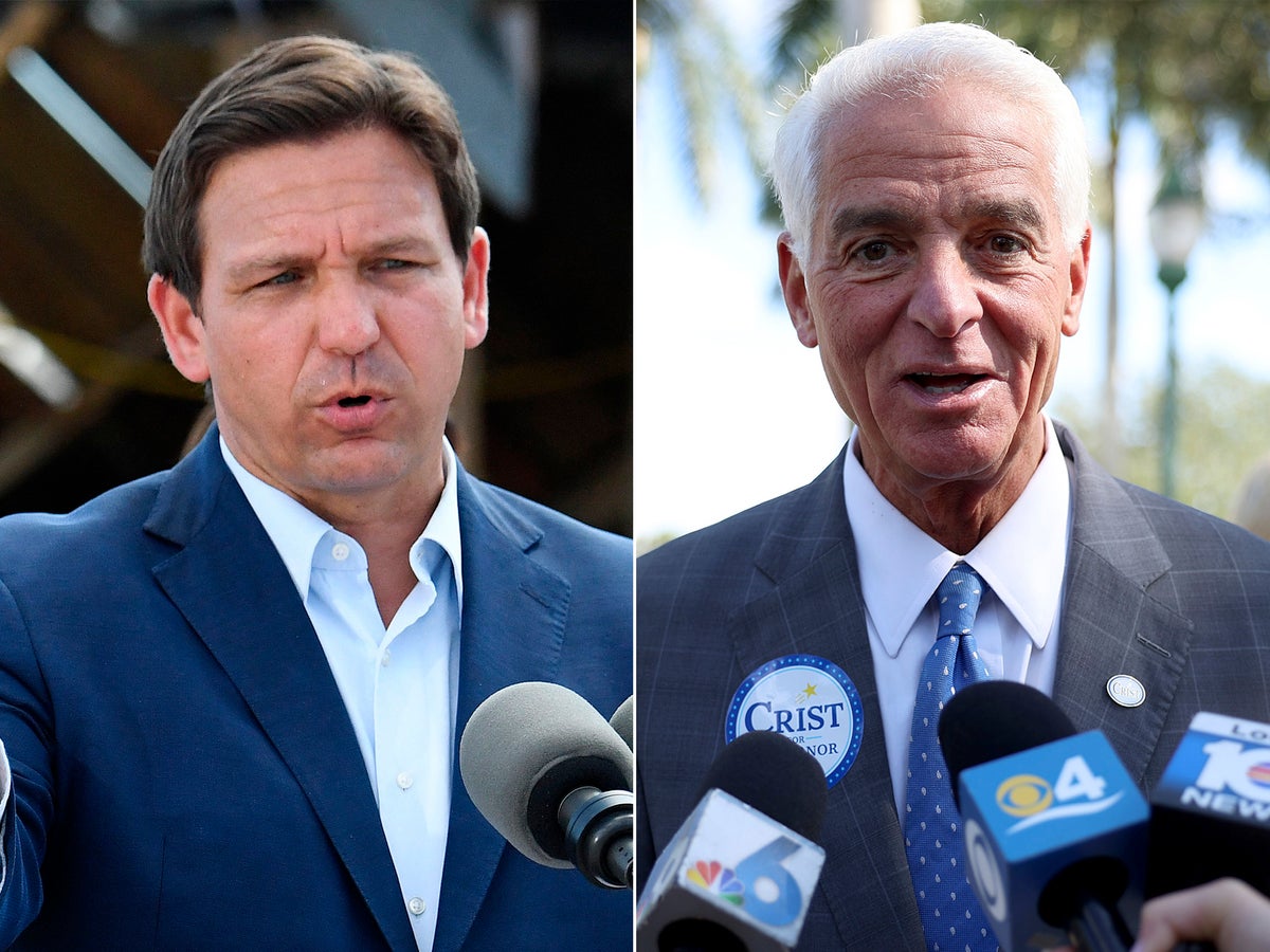 DeSantis vs Crist debate – live: Midterms poll shows Florida governor in the lead ahead of face-off