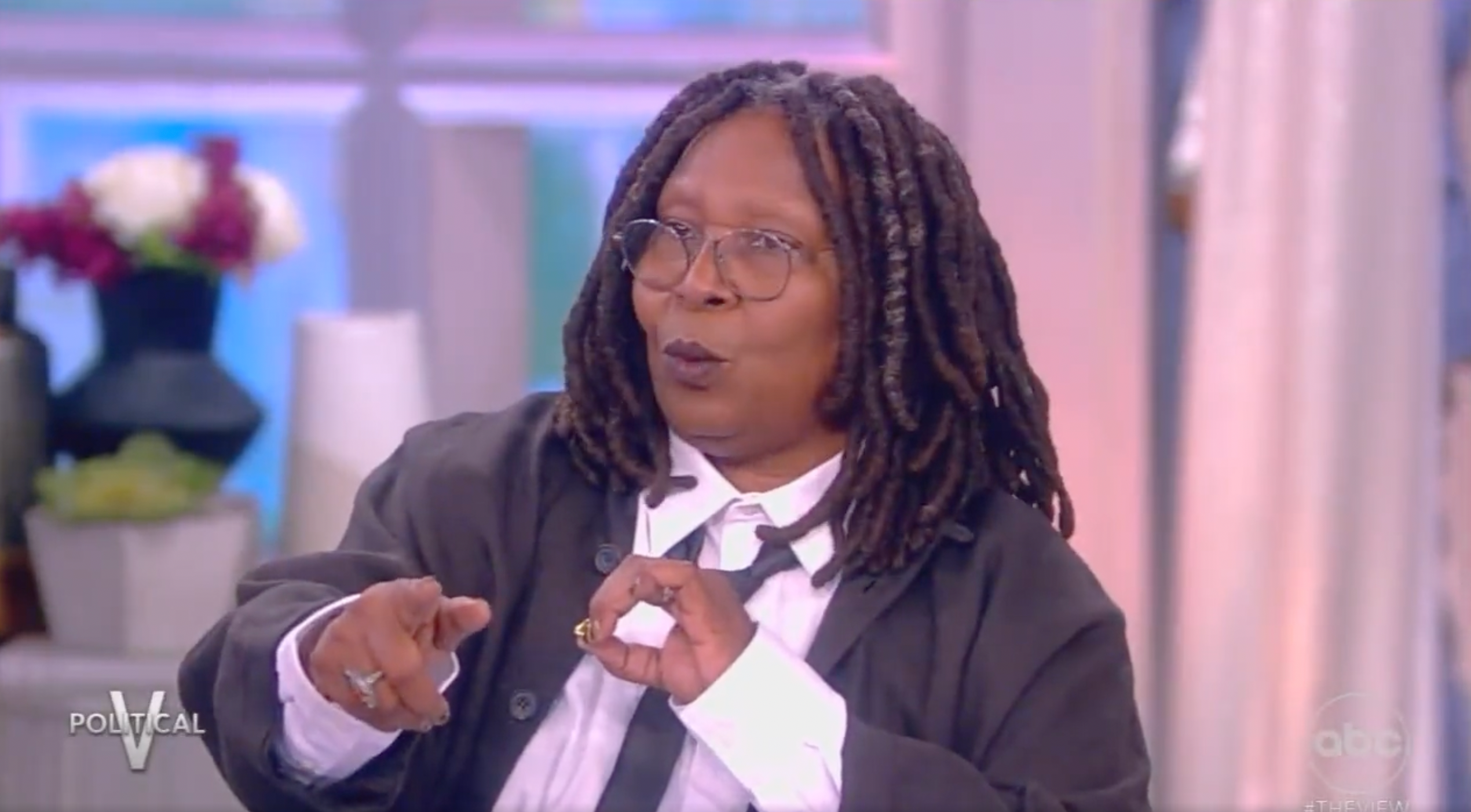 Host Whoopi Goldberg told climate protesters to leave during a taping of The View on Monday