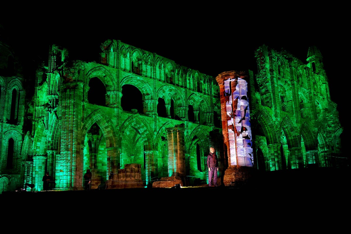 Abbey illuminated with bats to mark 125 years of Dracula novel