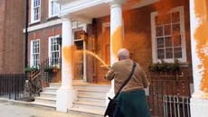 Just Stop Oil protesters spray orange paint over fossil fuel lobbyist headquarters