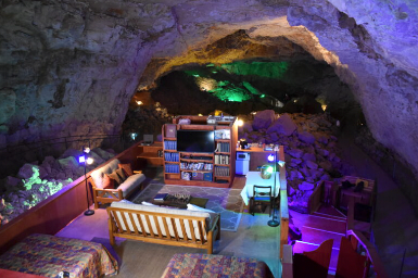 The caverns have what they call ‘the deepest, darkest, quietest, hotel room in the world'