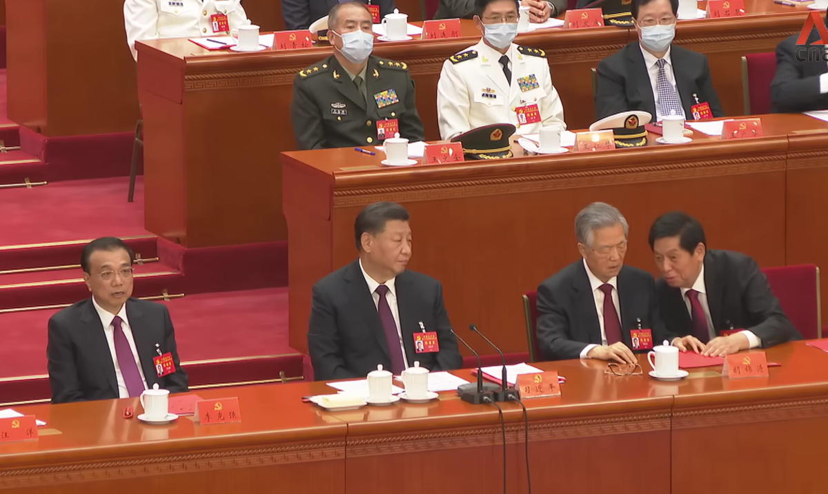 New footage sheds more light on moment Hu Jintao was led out of Chinese Communist Party Congress