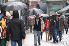 UK faces more heavy rain and wind as flood warnings in place after thunderstorms