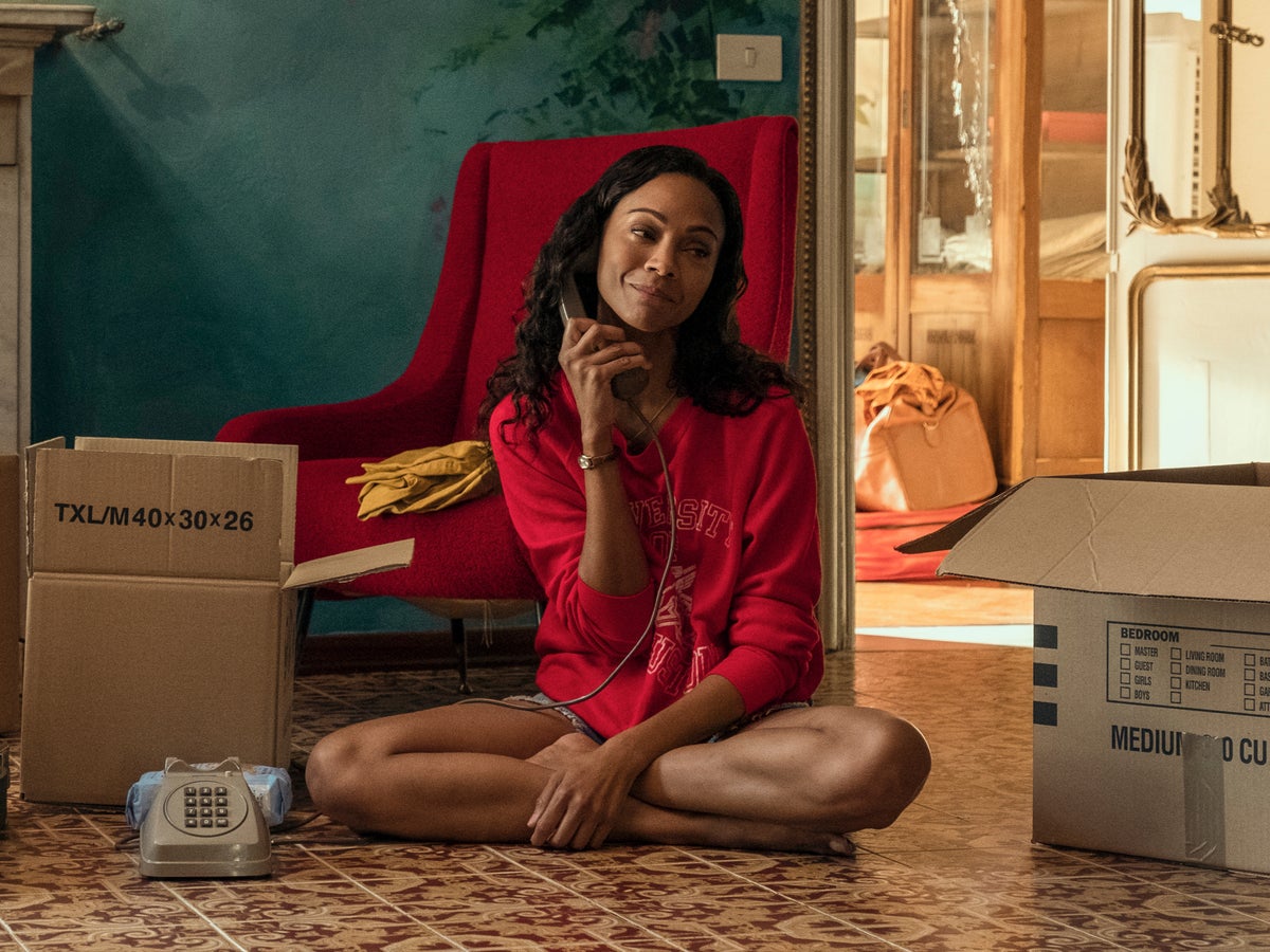 Zoe Saldana plays a 22-year-old art student in Netflix’s From Scratch. She’s 44
