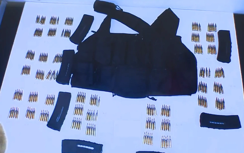 Police said this image shows the ammo found on Orlando Harris