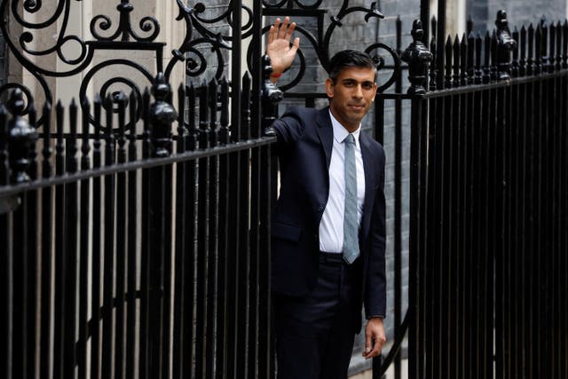 <p>Rishi Sunak waved goodbye to Jacob Rees-Mogg among others </p>