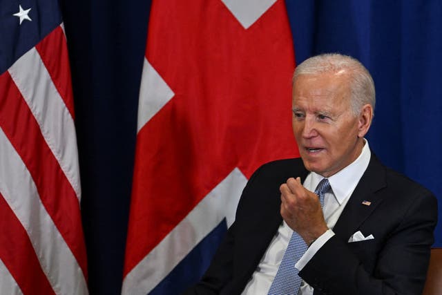US President Joe Biden spoke with Rishi Sunak on Tuesday (Toby Melville/PA)
