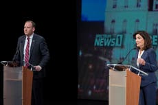 Crime, Trump center stage in sole New York governor's debate