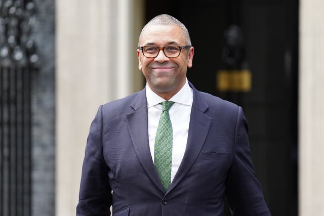 James Cleverly sought to defend Suella Braverman’s re-appointment (James Manning/PA)