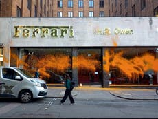  Just Stop Oil protests - live: Ferrari’s Mayfair showroom covered in paint by activists