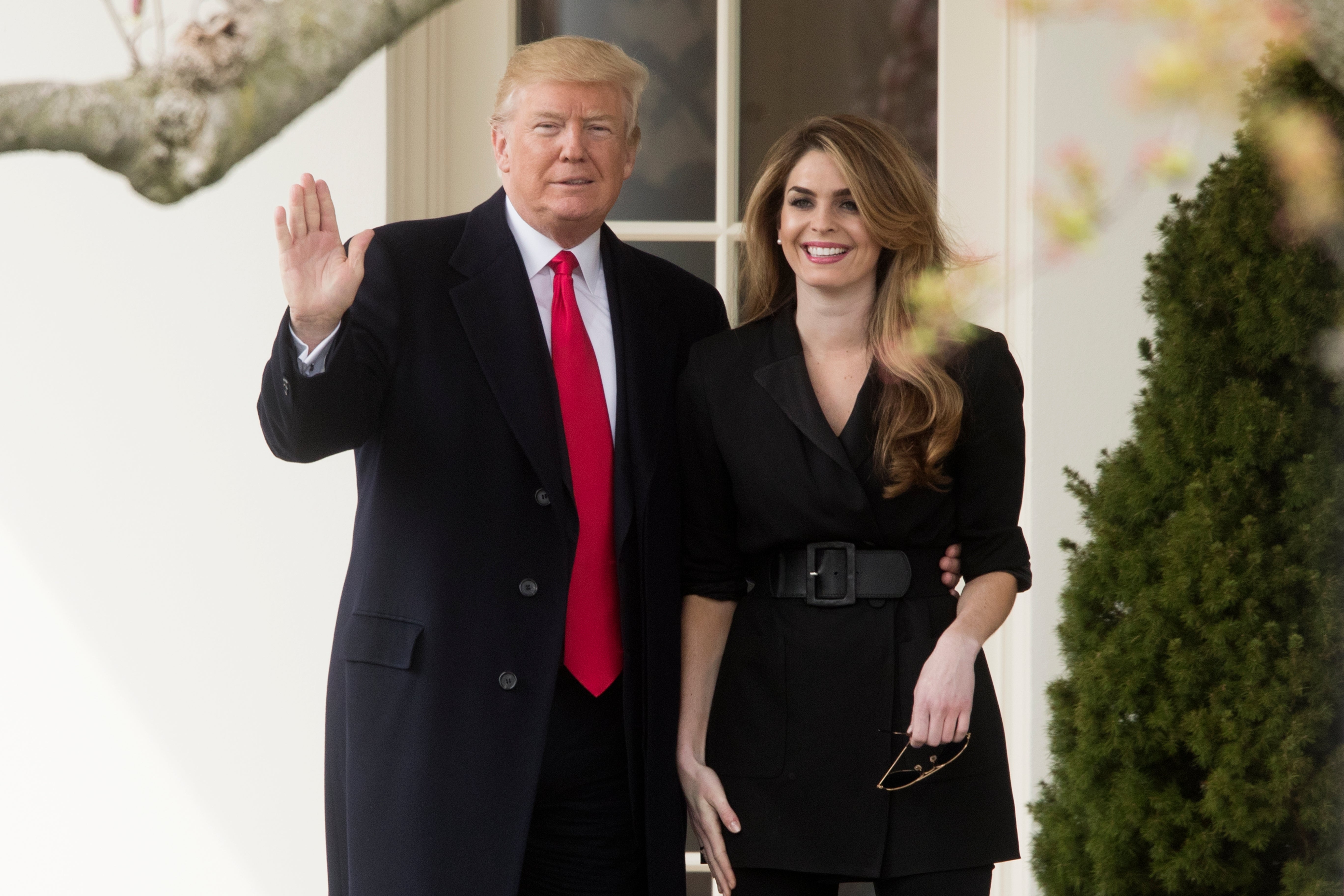 Donald Trump and Hope Hicks at the White House on 2 October 2020