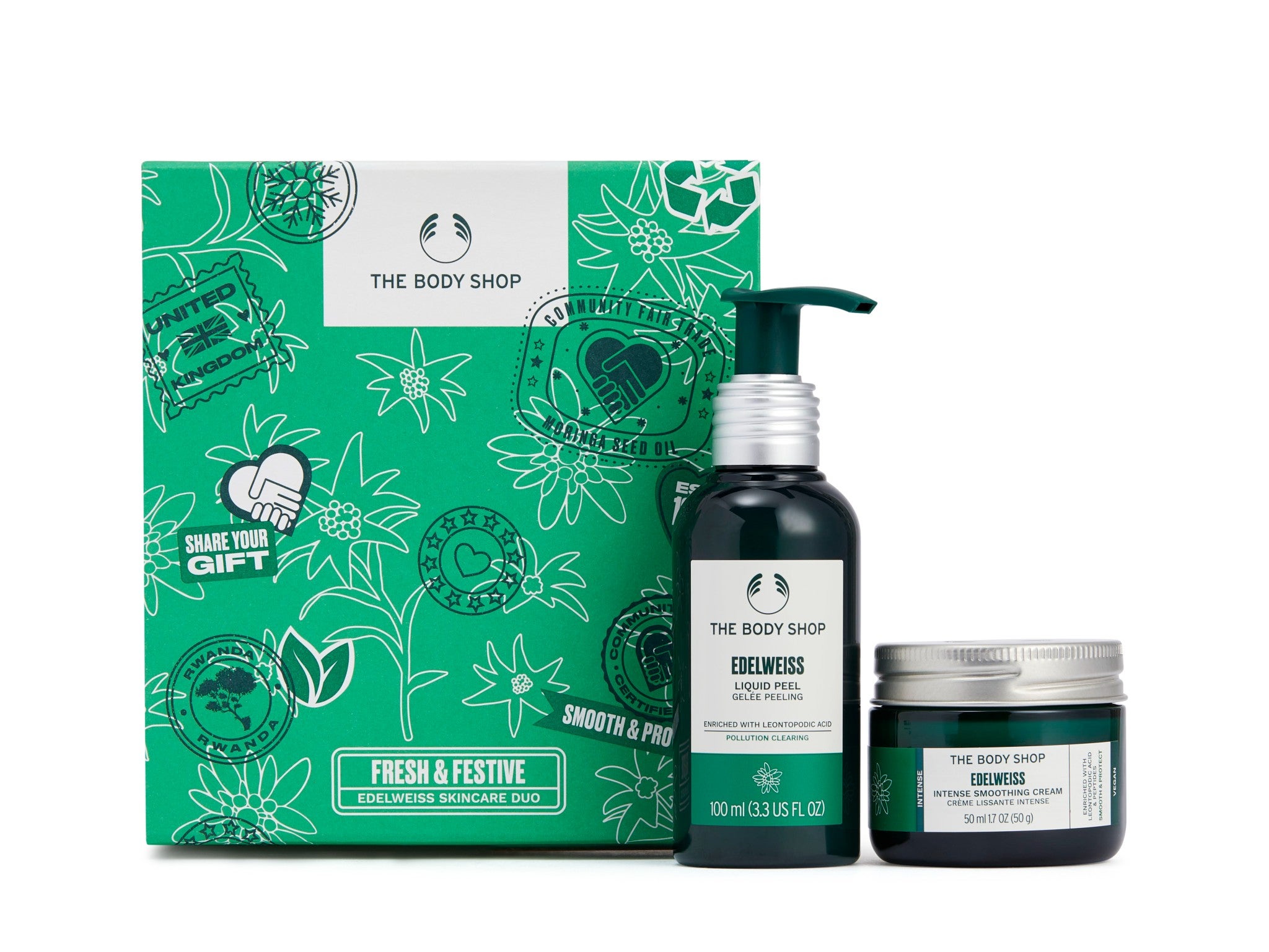 The Body Shop fresh and festive edelweiss duo