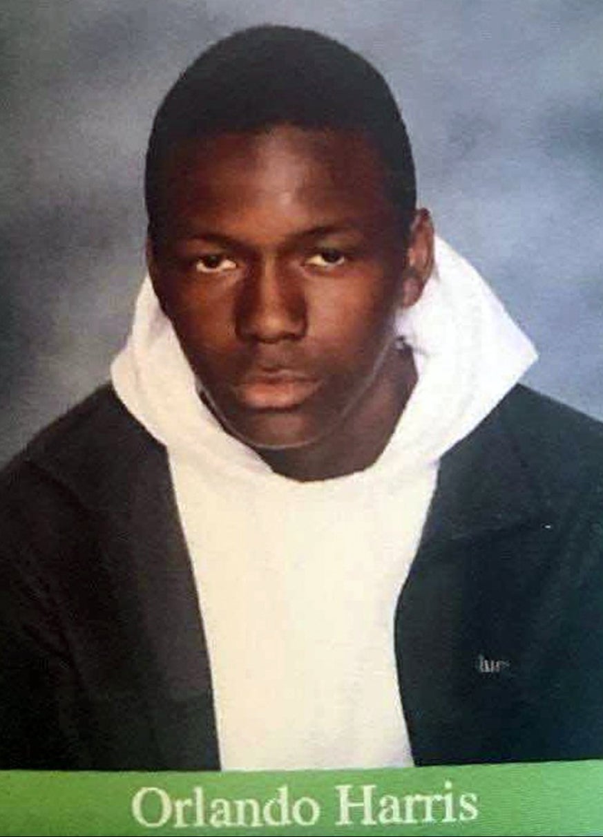 Alleged St Louis school shooter Orlando Harris is seen in a yearbook photo