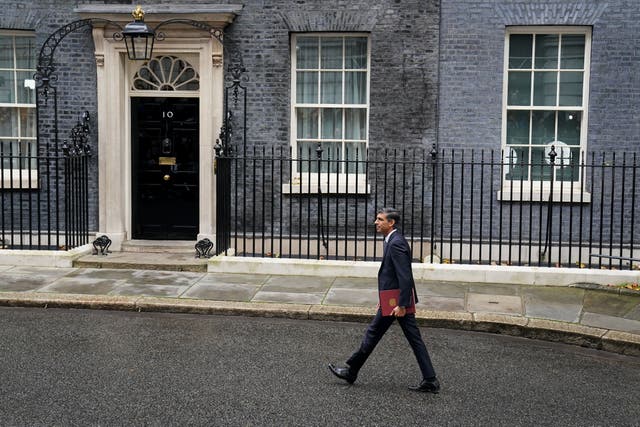 Rishi Sunak is to move back into the flat above No 10 Downing Street (Gareth Fuller/PA)