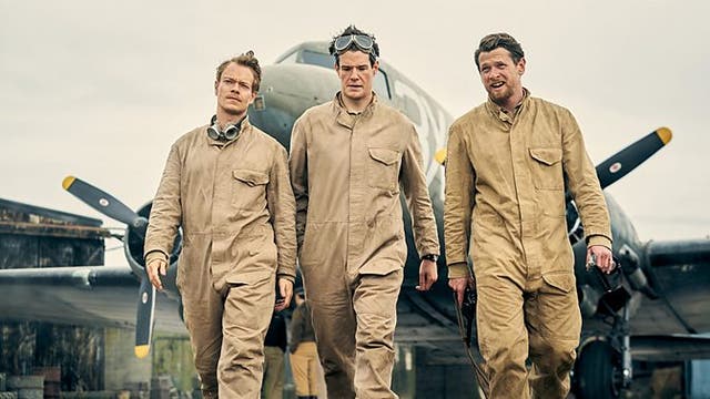 <p>Alfie Allen, Connor Swindells and Jack O’Connell (L-R) star in the series </p>