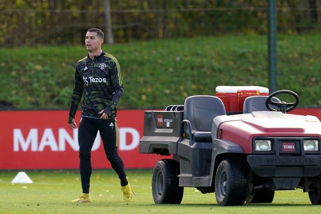 Cristiano Ronaldo was back in training (Nick Potts/PA)