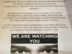 ‘We are watching you’: Anonymous letters warn Arizona Democrats amid voter harassment campaign