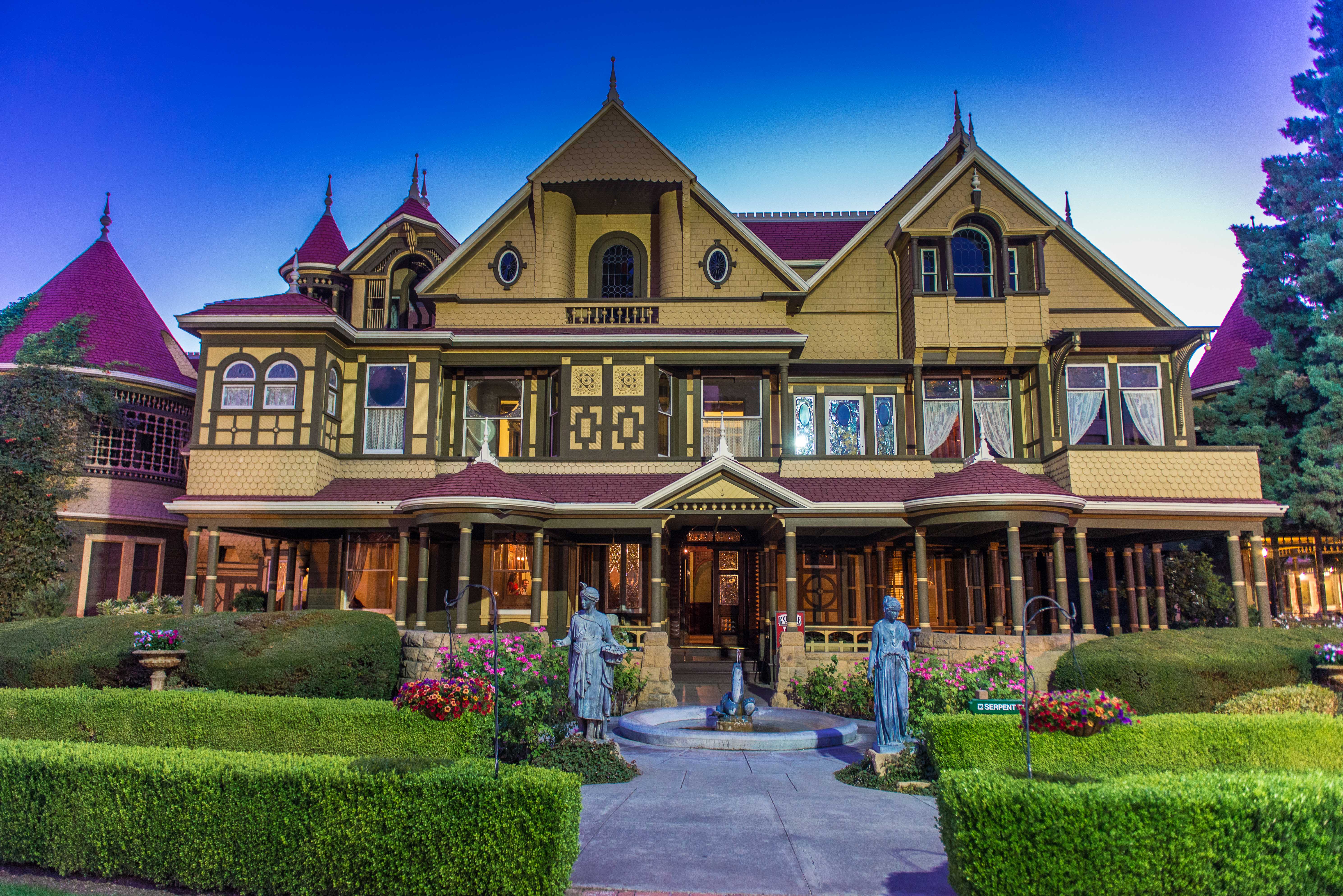 The Winchester Mystery House, in San Jose, California, garnered urban legends as widow heiress Sarah Winchester oversaw decades of unusual construction