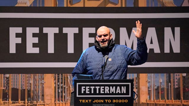 <p>John Fetterman at a campaign event in Pittsburgh </p>