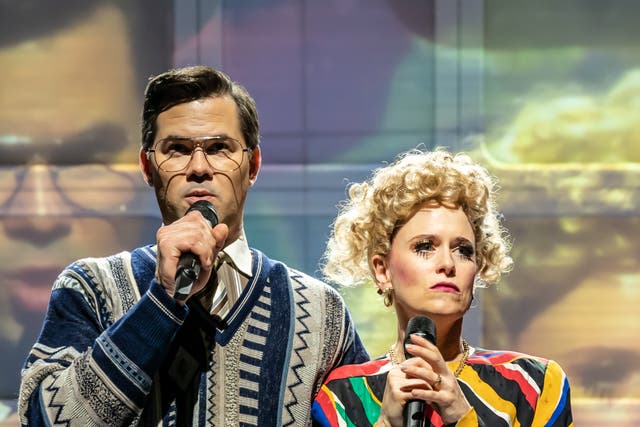 <p>Andrew Rannells and Katie Brayben in new show ‘Tammy Faye’</p>