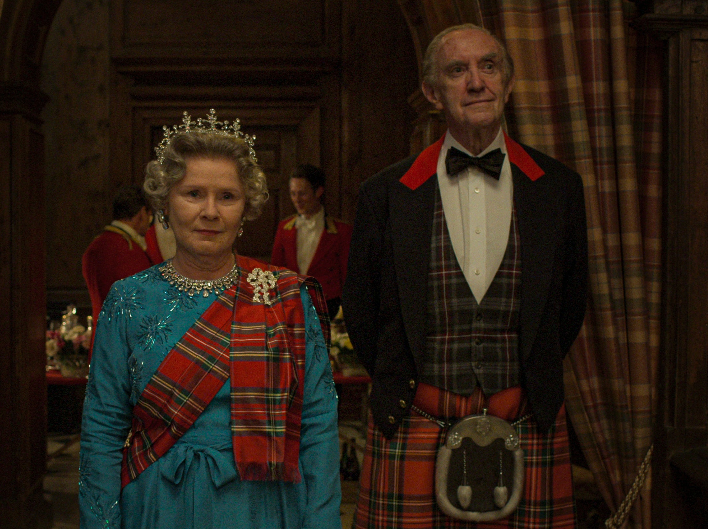 Imelda Staunton as The Queen and Jonathan Pryce as Prince Philip in ‘The Crown’