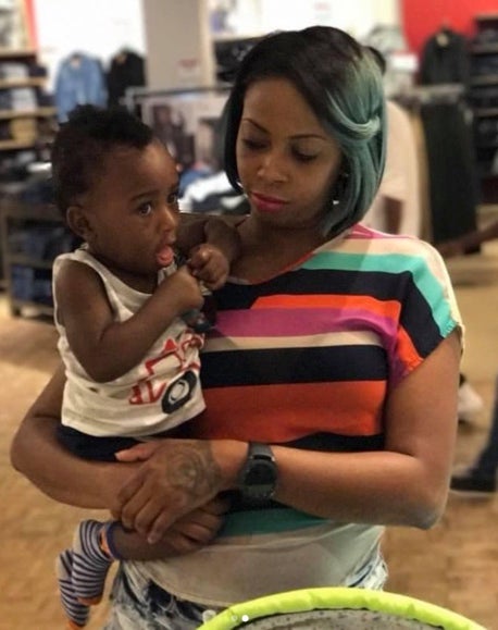 Mother and son Dejaune Anderson and Cairo Jordan pictured together