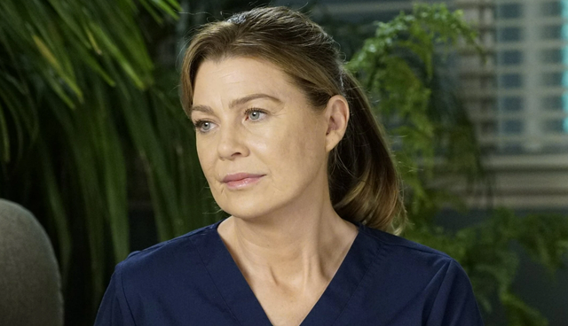 <p>Ellen Pompeo looking fed up in ‘Grey’s Anatomy’</p>